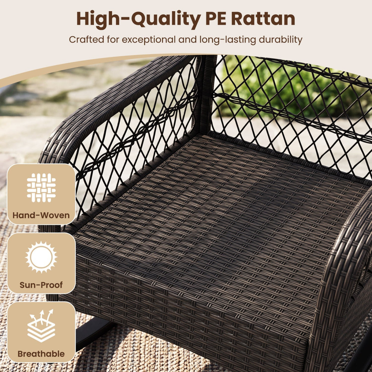 Outdoor Wicker Rocking Chair