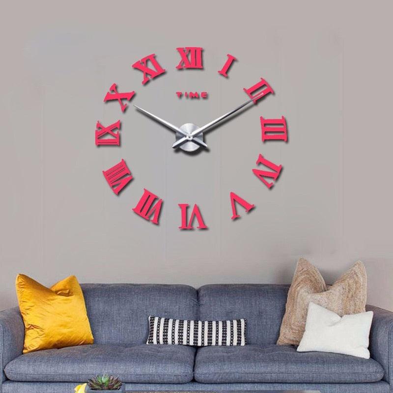Large Roman Mirror Wall Clock