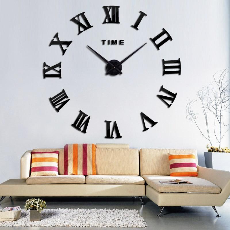 Large Roman Mirror Wall Clock